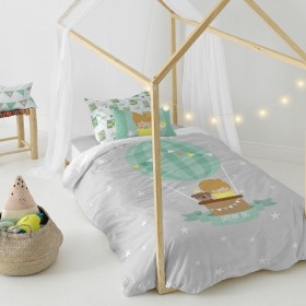 Set di copripiumino HappyFriday Happynois Air Balloon Multicolore Singolo 2 Pezzi
