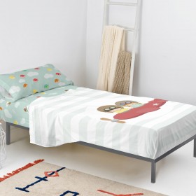 Set di Lenzuola HappyFriday Happynois Learning To Fly Multicolore Singolo 2 Pezzi