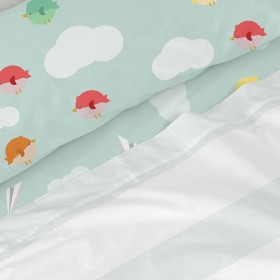 Set di Lenzuola HappyFriday Happynois Learning To Fly Multicolore Singolo 2 Pezzi