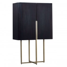 Armadio Romimex Marrone Dorato Metallo Legno di mango 80 x 125 x 40 cm