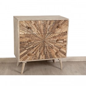 Cassettiera Romimex Naturale Legno di mango 80 x 85 x 40 cm