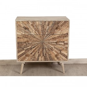 Cassettiera Romimex Naturale Legno di mango 80 x 85 x 40 cm