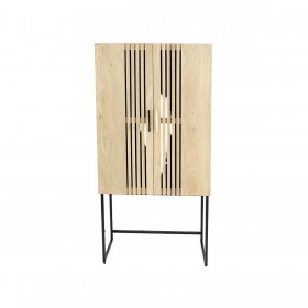 Armadio Romimex Naturale Metallo Legno di mango 80 x 161 x 43 cm