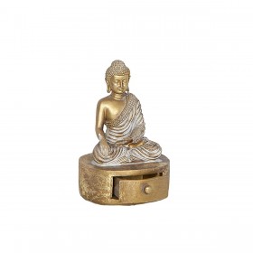 Statua Decorativa Romimex Dorato Buddha 11 x 16 x 11 cm