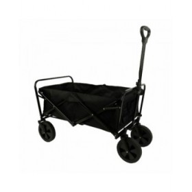 Marbueno Carrello Multiuso Pieghevole Acciaio 150 KG Nero Giardino, Spiaggia 86X50X59 cm