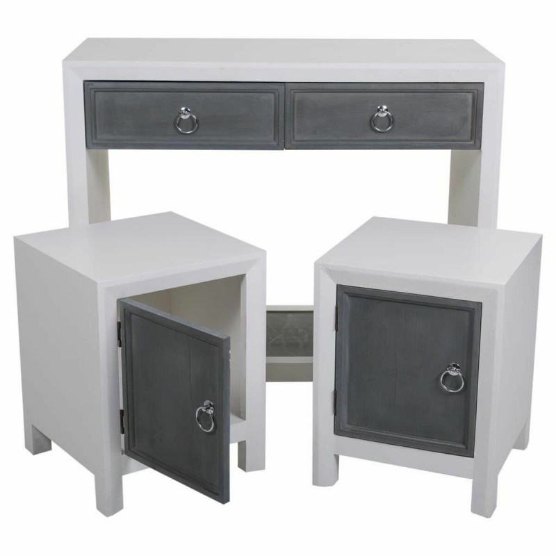 Ingresso Alexandra House Living Bianco Grigio 40 x 76 x 90 cm 3 Pezzi