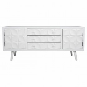 Cassettiera multiuso Alexandra House Living Bianco Legno di abete Legno MDF 43 x 58 x 136 cm