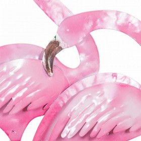 Decorazione da Parete Alexandra House Living Multicolore Metallo Fenicottero rosa 5 x 81 x 81 cm