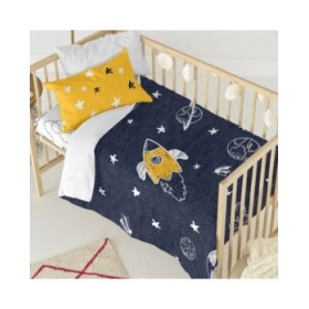 Set di copripiumino HappyFriday Mr Fox Starspace  Multicolore Culla Neonato 2 Pezzi