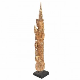 Statua Decorativa Alexandra House Living Marrone Legno 7 x 76 x 12 cm