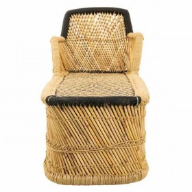 Lettino Alexandra House Living Nero Naturale 48 x 78 x 110 cm