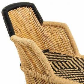 Lettino Alexandra House Living Nero Naturale 48 x 78 x 110 cm