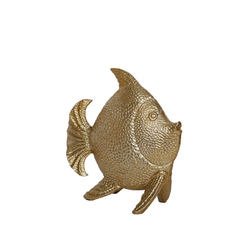Statua Decorativa Romimex Dorato Resina Pesce 25 x 26 x 12 cm