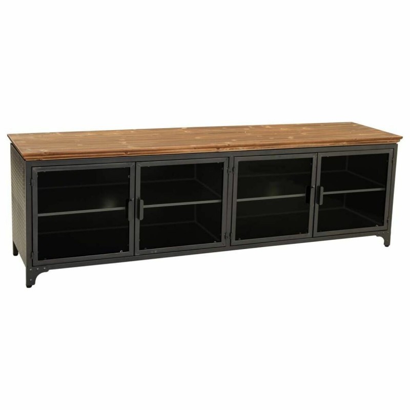 Cassettiera multiuso Alexandra House Living Marrone Grigio Legno Metallo Vetro 41 x 50 x 161 cm
