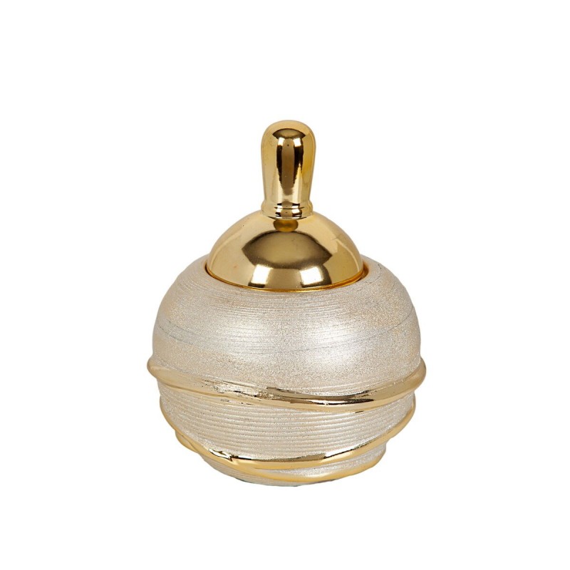 Scatola Decorativa Romimex Champagne Ceramica 20 x 20 x 20 cm