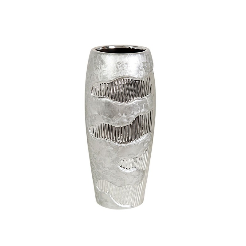 Vaso Romimex Argentato Ceramica 14 x 30 x 14 cm