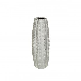 Vaso Romimex Argentato Porcellana 15 x 40 x 15 cm