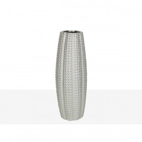 Vaso Romimex Argentato Porcellana 15 x 40 x 15 cm