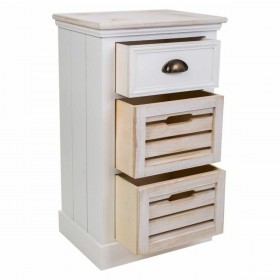 Cassettiera Alexandra House Living Bianco Marrone Legno di paulownia Legno MDF 30 x 68 x 40 cm