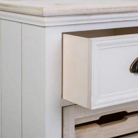 Cassettiera Alexandra House Living Bianco Marrone Legno di paulownia Legno MDF 30 x 68 x 40 cm