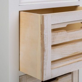 Cassettiera Alexandra House Living Bianco Marrone Legno di paulownia Legno MDF 30 x 68 x 40 cm