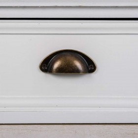 Cassettiera Alexandra House Living Bianco Marrone Legno di paulownia Legno MDF 30 x 68 x 40 cm