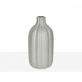 Vaso Romimex Argentato Porcellana 16 x 32 x 16 cm