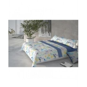Set di copripiumino Pierre Cardin HOJARASCA Azzurro Singolo 3 Pezzi