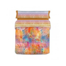 Set di copripiumino Lois CORSO P. Arancio Matrimoniale 240 x 230 cm 4 Pezzi