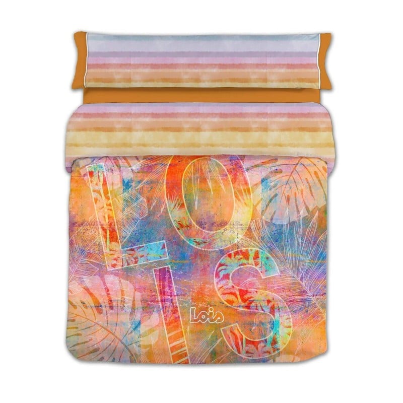 Set di copripiumino Lois CORSO P. Arancio Matrimoniale 240 x 230 cm 4 Pezzi