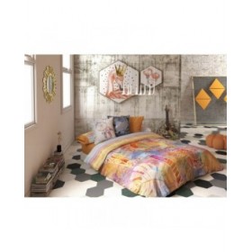 Set di copripiumino Lois CORSO P. Arancio Matrimoniale 240 x 230 cm 4 Pezzi