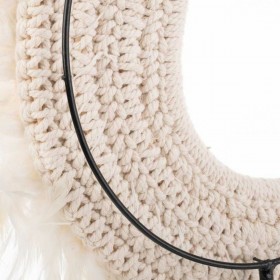 Statua Decorativa Alexandra House Living Bianco Pelle Conchiglia 12 x 42 x 25 cm