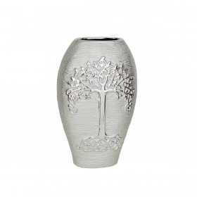 Vaso Romimex Argentato Porcellana 20 x 32 x 11 cm