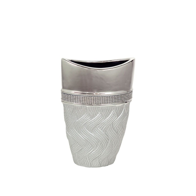 Vaso Romimex Argentato Ceramica 16 x 24 x 9 cm