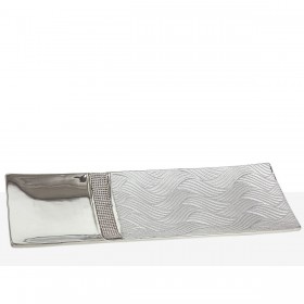 Centrotavola Romimex Argentato Ceramica 39 x 3 x 14 cm