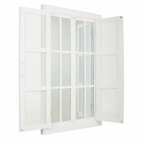 Specchio da parete Alexandra House Living Argentato Bambù Legno MDF 5 x 118 x 73 cm