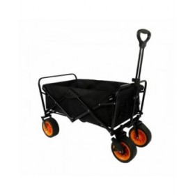 Marbueno Carrello Multiuso Pieghevole Acciaio 200 KG Nero Giardino, Spiaggia 86X50X59 cm