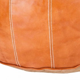 Puff Alexandra House Living Marrone Chiaro Pelle 48 x 35 x 48 cm