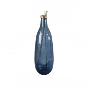 Vaso da pavimento Alexandra House Living Azzurro Dorato vetro riciclato 25 x 75 x 25 cm