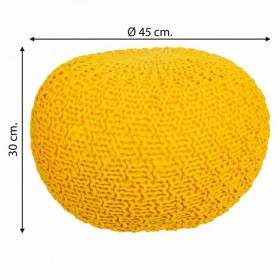 Puff Alexandra House Living Giallo polistirene 45 x 30 x 45 cm