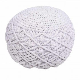 Puff Alexandra House Living Bianco polistirene 45 x 33 x 45 cm