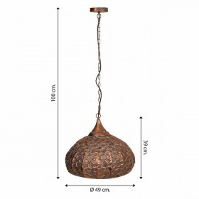 Lampadario Alexandra House Living Dorato