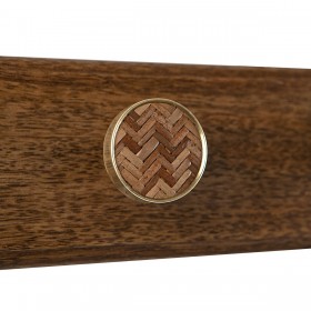 Appendiabiti da parete Romimex Naturale Legno Metallo Bambù 41 x 7 x 12 cm