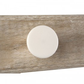 Appendiabiti da parete Romimex Naturale Legno Resina 48 x 7 x 12 cm