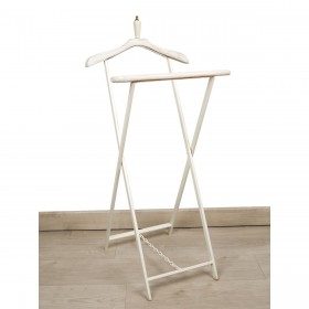 Maggiordomo appendiabiti Romimex Bianco Legno Metallo Ceramica 42 x 100 x 45 cm