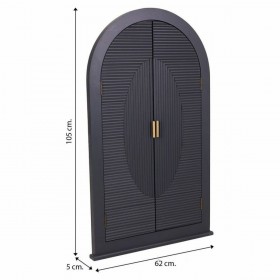 Specchio da parete Alexandra House Living Dorato Grigio scuro 5 x 105 x 62 cm Rettangolare