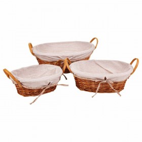 Set di Cesti Alexandra House Living vimini Legno di salice 38 x 29 x 14 cm 34 x 16 x 44 cm 31,5 x 23,5 x 12 cm 3 Pezzi
