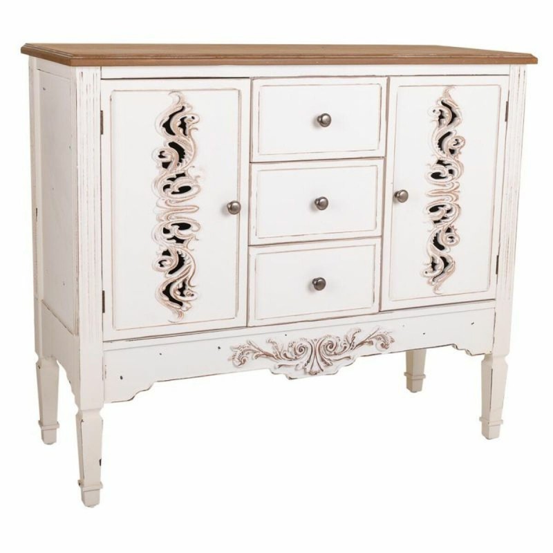Credenza Alexandra House Living Bianco Legno di abete Legno MDF 40 x 86 x 100 cm