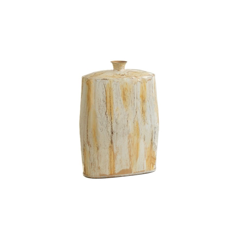 Vaso Romimex Bianco Dorato Alluminio 28 x 41 x 13 cm