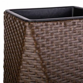 Vaso Alexandra House Living Marrone scuro Ferro Rattan Plastica 31 x 56 x 31 cm
